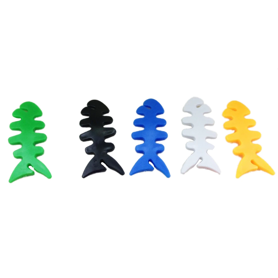 8pcs Mp4 Mp5 Headset Cable Wrap Silicone Fishbone Winder