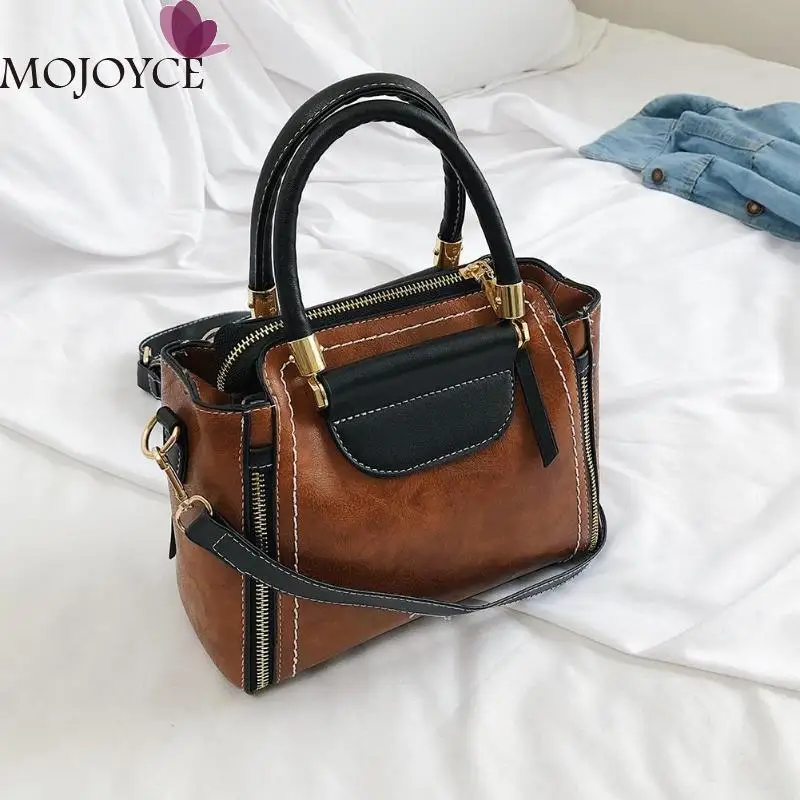 2019 جديد الفتيات الرجعية خمر الكتف Crossbody حقائب النساء بو الجلود عارضة الإناث رسول أعلى-حقائب بيد