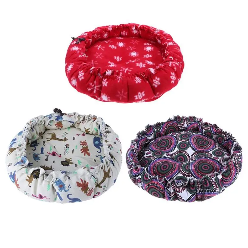 

Retractable Soft Round Pumpkin Shaped Cushion Printing Warm Dog Pet Bed Washable Puppy Cat Sofa Dogs Cute Round Mattress E5M1