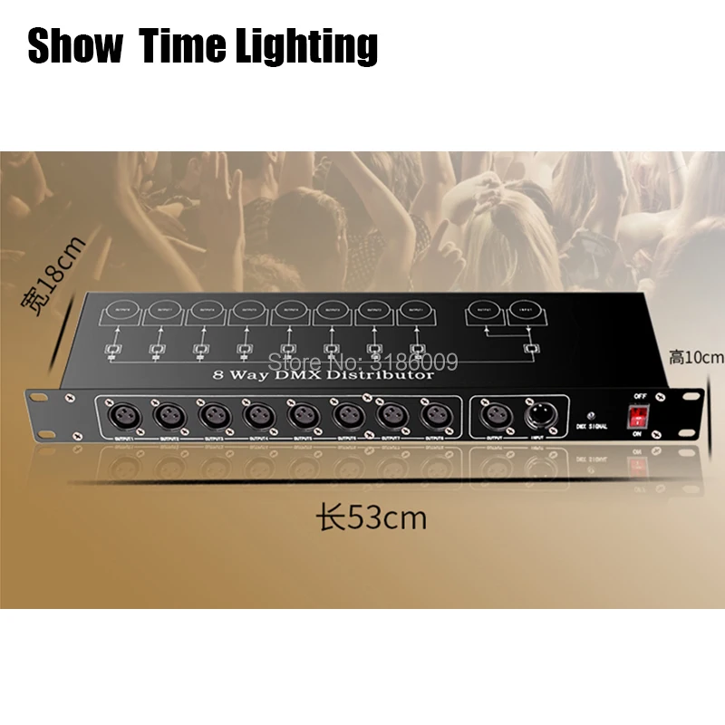 Самое время для сцены светильник контроллер DMX512 сплиттер разделитель усилителя