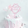 Amawill-décoration pour gâteau d'anniversaire à thème rose à thème flamant rose, décoration de gâteaux plumes, décoration pour gâteau d'anniversaire de mariage, décoration 8D ► Photo 2/6