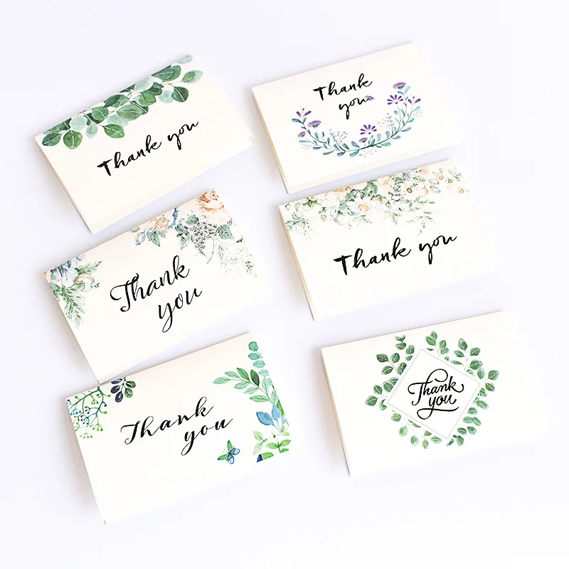 

6pcs/lot Retro Rural Greeting Cards Thank You Card with Envelope for Holiday Season Mother' Day Blessing Cards EH003