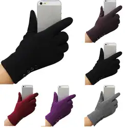 Модные женские мягкие зимние теплые перчатки с сенсорным экраном устройства с сенсорным экраном