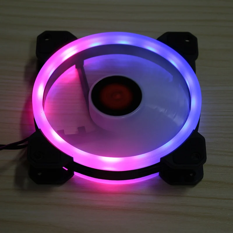 6 шт. 12 в компьютерный корпус ПК охлаждающий вентилятор RGB Регулировка светодиодный 120 мм тихий+ дистанционный бесшумный вентилятор охлаждающий вентилятор для ЦП