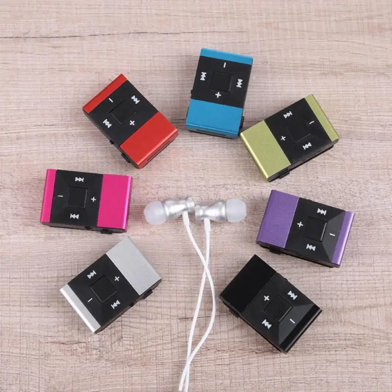 

Mini USB Metal Clip Digital MP3 Music Player Support TF Card Stereo Sports MP3 Walkman