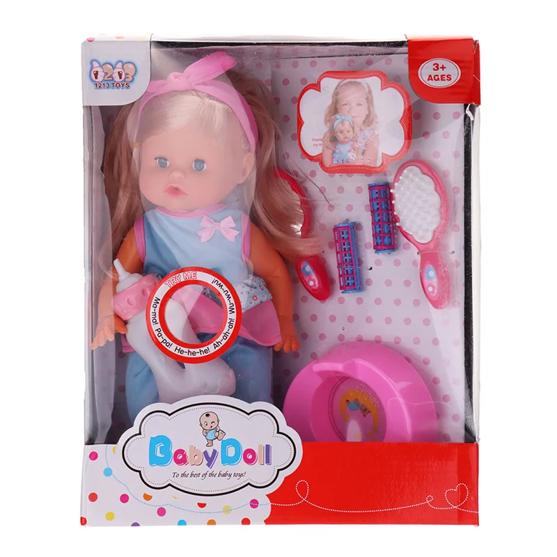 

12cm Cute Lifelike Fashion Lifelike Baby Girl Doll Newborn Baby Sound IC Sleeping Speaking Dolls Toy Babies For Kids Childern