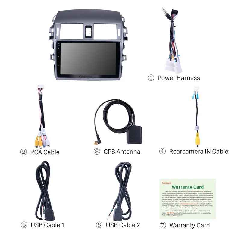 Seicane 2 Гб ОЗУ " 2din Android 8,1 gps навигация радио для 2007 2008 2009 2010 Toyota Старый Corolla Bluetooth музыка стерео