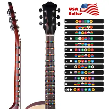 

Professional Guitar Scale Sticker Musical Alphabet Stickers Coded Note Strips For Trainer Learner Parts For Guitar Trainers