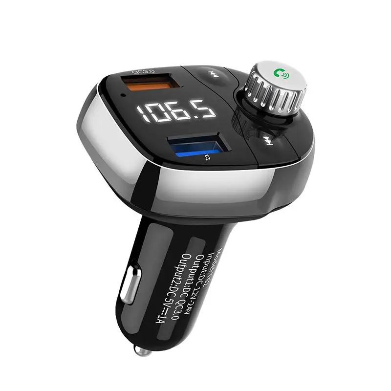 5V / 3A A2DP FM Transmitter Player LCD Display Car Dual USB Charger Adapter Bluetooth Hands-free Calls Support TF Card | Мобильные