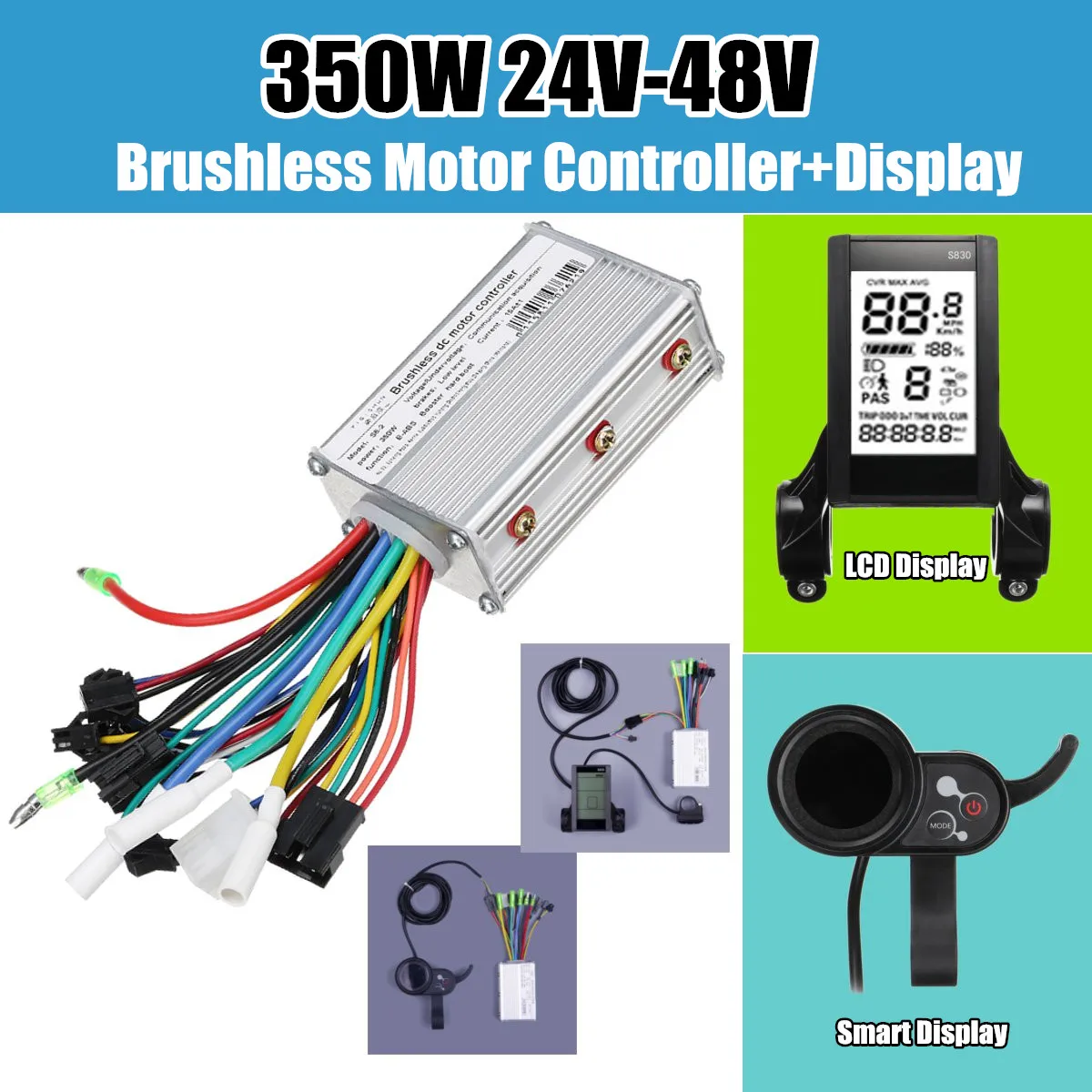 

Control unit 350W 24V-48V Brushless Motor LCD/Smart Display For Scooter E-Bike Electric Bicycle Accessories