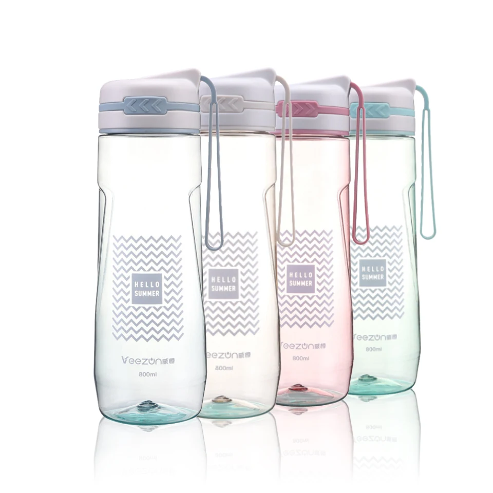 

Sport Bottle Portable Travel Water Bottle Infuser 800ml Drink Bottle BPA Free Kid Leak-Proof Fitness Plastic Sport Shaker Bottle