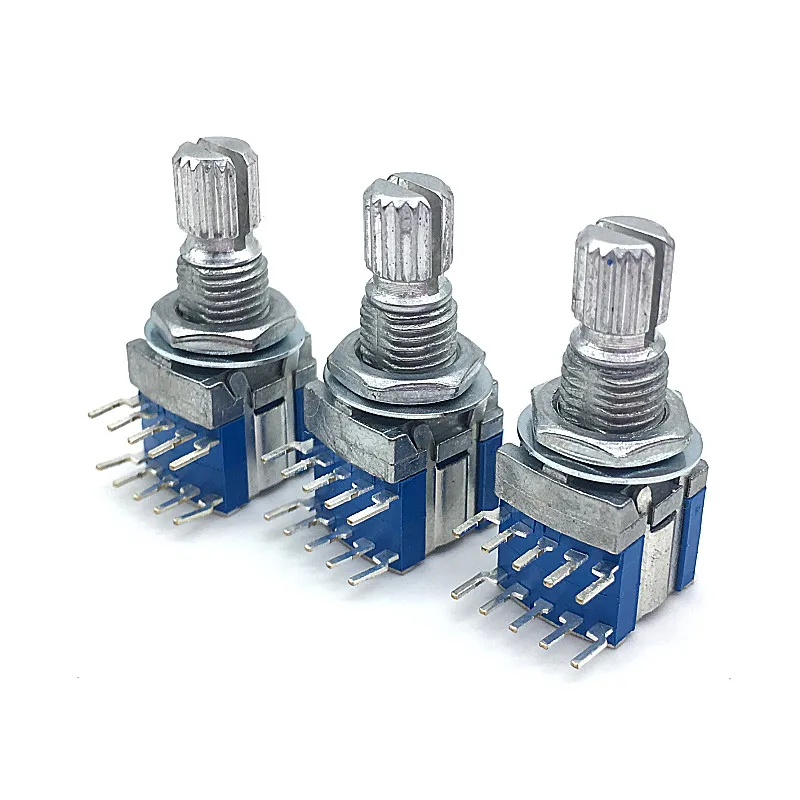 5 Pcs 4P3T 4 Pole 3 Position 6mm Shaft Diameter Band Selector Rotary Switch