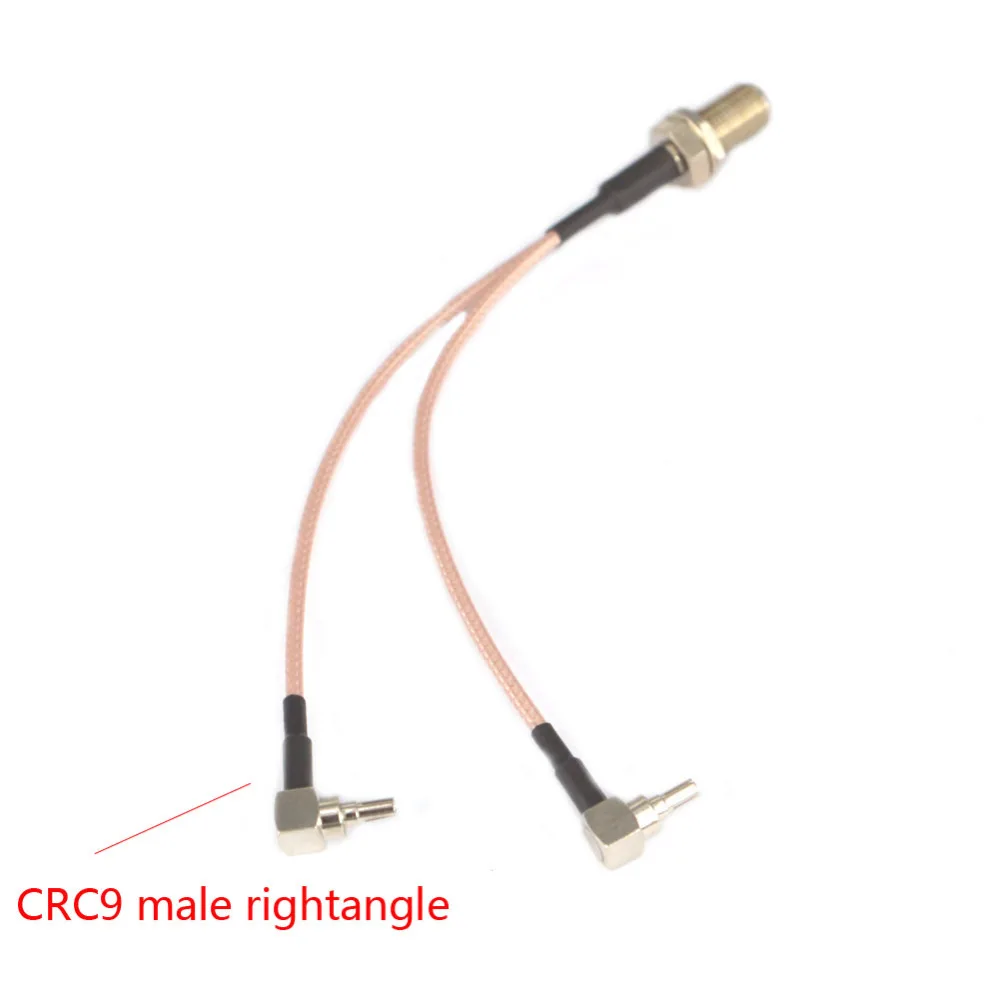 10 шт. коннектор F Y типа 2 X CRC9/TS9 под прямым углом сплиттер Сумматор кабель Pigtail RG316 17