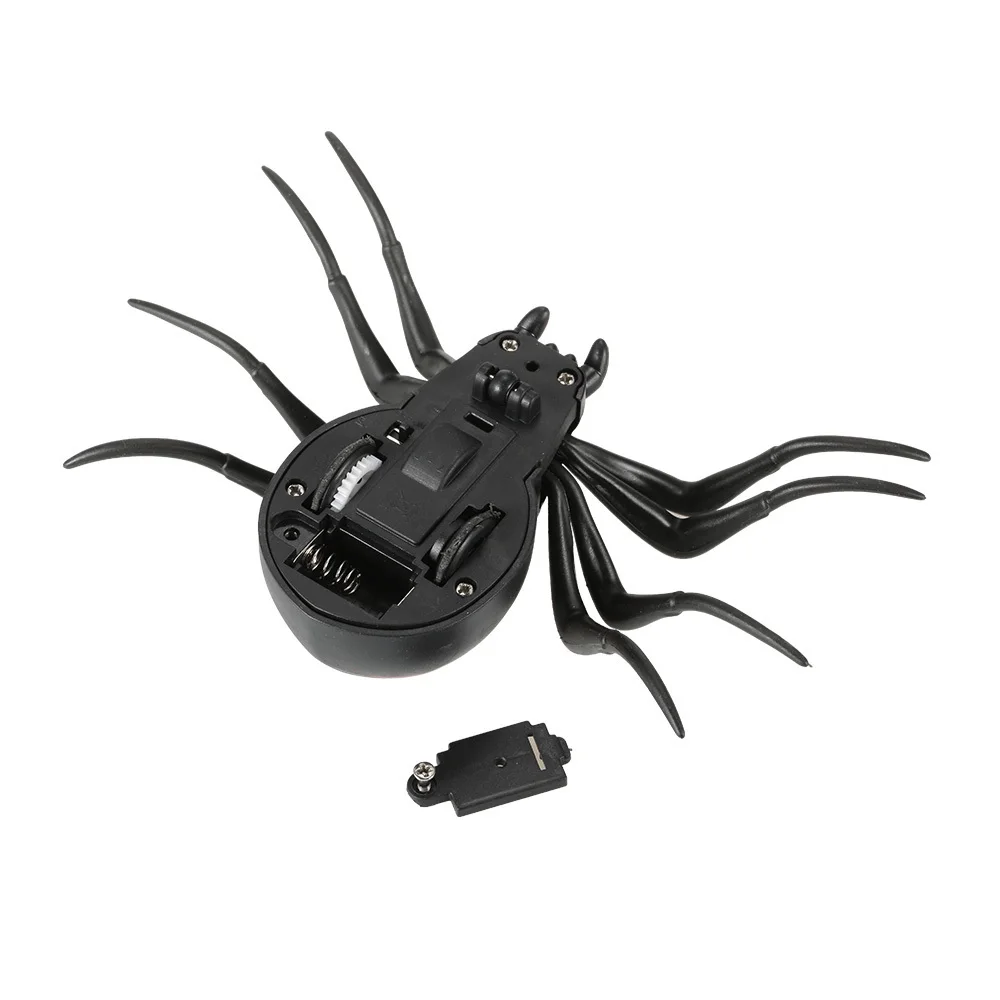 Infrared Remote Control Simulation Black Widow Spider Terrifying Ghost Toy RC Animal Christmas Present Gift for Kids