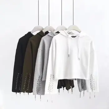 

2017 New Casual Women's Long Sleeve Hoodie Pullover Loose Jumper Tops Size S-XL