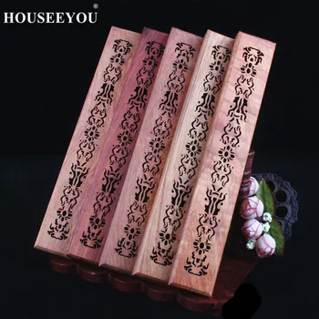 

Floral Wooden Stick Incense Holder Stand Base with Drawer Joss Aromatherapy Fragrant Aroma Censer Incense Sticks Storage Box