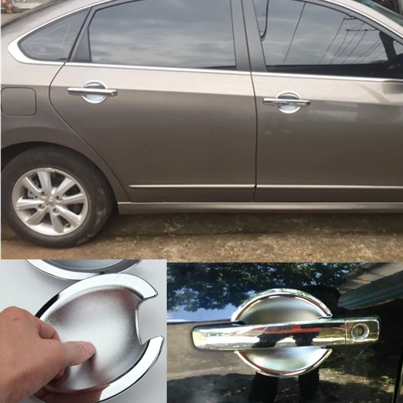 Подходит русский для Nissan Almera Sylphy 2014 2015 двери автомобиля ручка чаши Крышка отделка