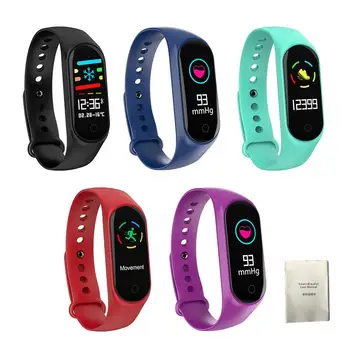 

M3S Smart Bracelet Supports Step Counting Dynamic Heart Rate Monitoring Sleep Sedentary Mileage Blood Oxygen Multi-Sports Mode