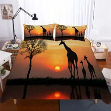 Set di biancheria da letto 3D Stampato Duvet Cover Bed Set Giraffa Tessuti per La Casa per Adulti Realistico Biancheria Da Letto con Federa # CJL04