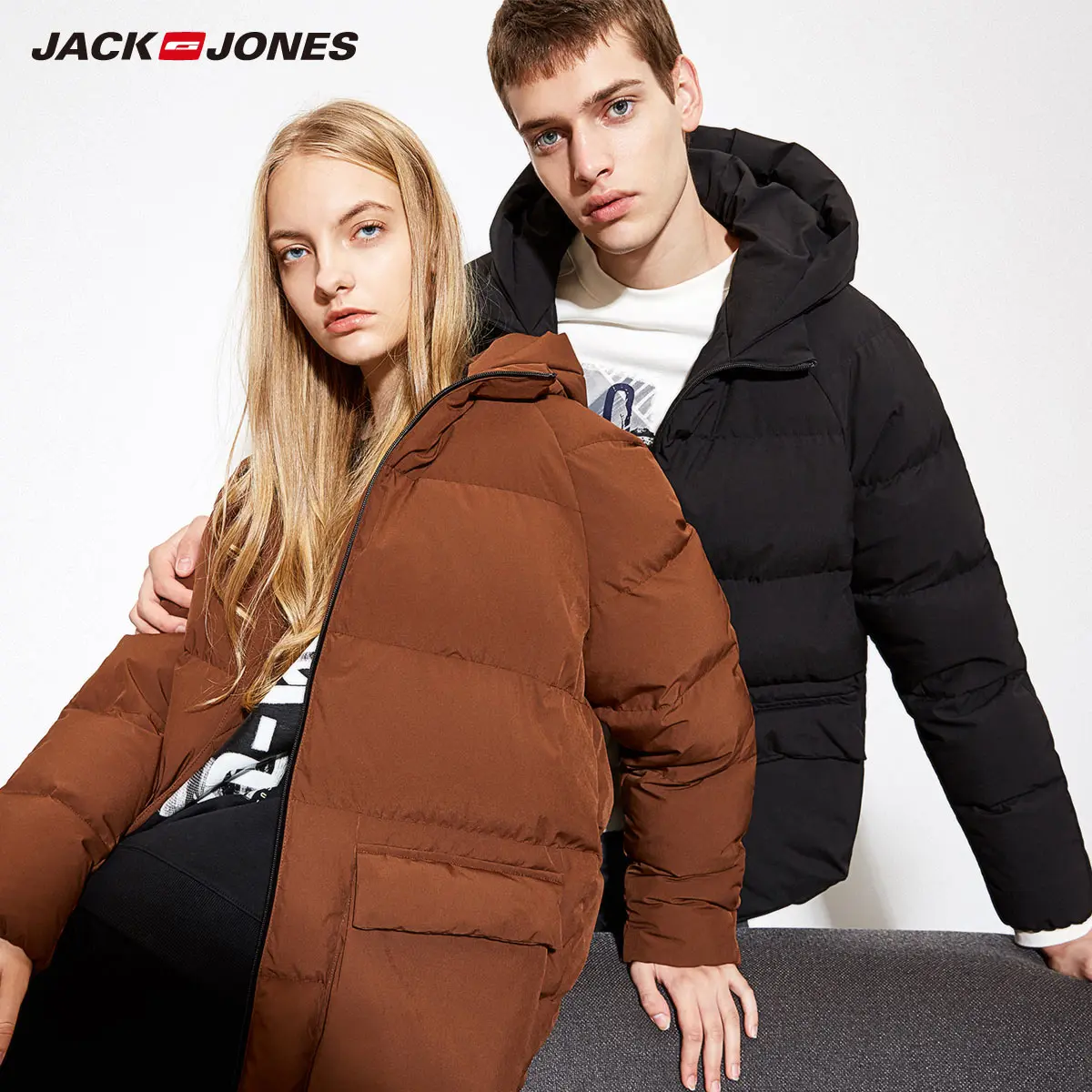 JackJones мужской зимний пуховик с капюшоном большие карманы парка пальто верхняя