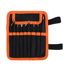 9 шт. электронный прецизионный пинцет антистатический набор инструментов для ремонта из нержавеющей стали набор прецизионных пинцетов с портативной сумкой для хранения