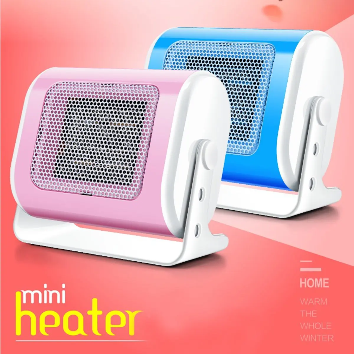 

500W Portable Air Heater Stand Winter Desktop Electric Heaters Room Office Warmer Mini Winter Machine Appliances 220V 2 Colors