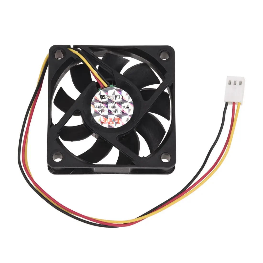 PPYY новый DC 12V 0.2A черный пластиковый 3 контактный разъем PC компьютер Корпус