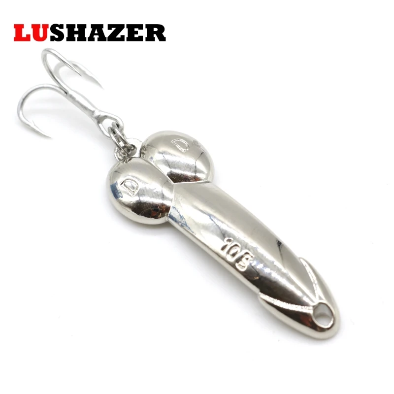 

LUSHAZER DD spoon fishing lure 5g 10g 15g silver gold metal fishing bait spinnerbait Treble Hook hard lures China free shipping