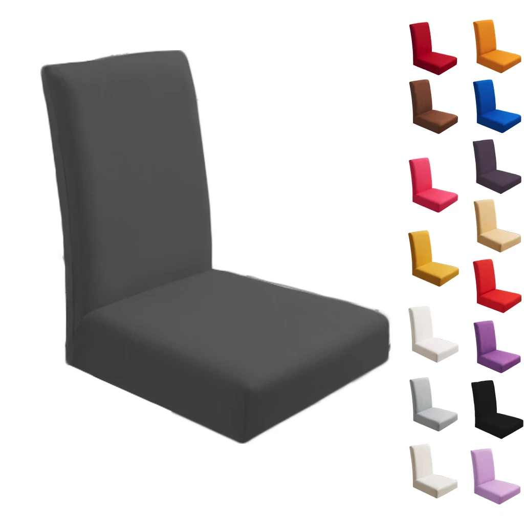 

4PCS Solid Colors Flexible Stretch Chair Cover For Wedding Party Elastic Multifunctional Dining Furniture Home Decor Chair Cover