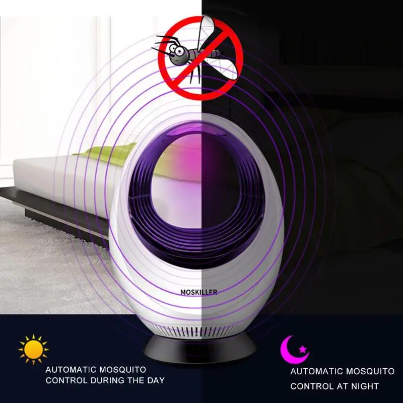 

Mute Electric Mosquito Killer Lamp USB Photocatalysis Radiationless Insect Fly Bug Zapper Trap Pest Control Home Office Bedroom