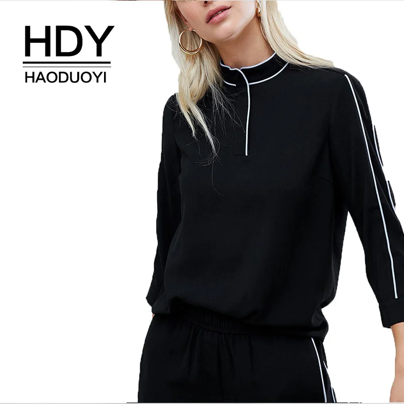 Свитер с капюшоном HDY Haoduoyi простой Повседневный свитер | Женская одежда