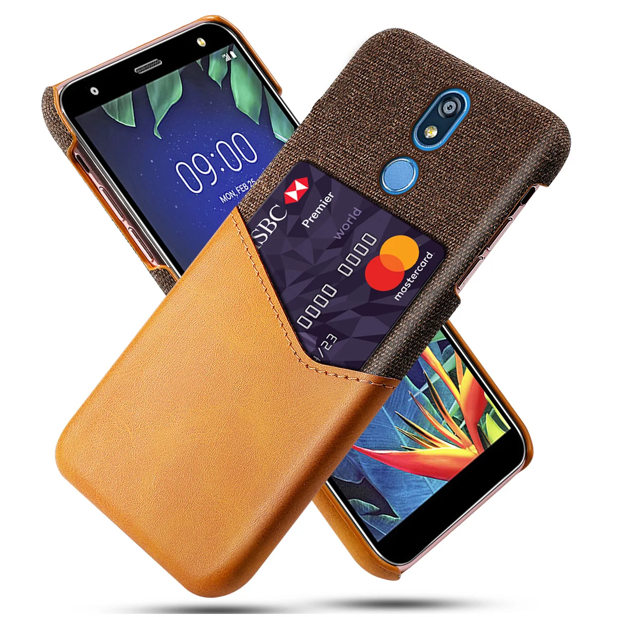 

for LG K40 Case Ultra PU Leather Armor and Soft Fabric Splicing Shockproof Case with Card Pocket Fundas for LG G8/G8 ThinQ