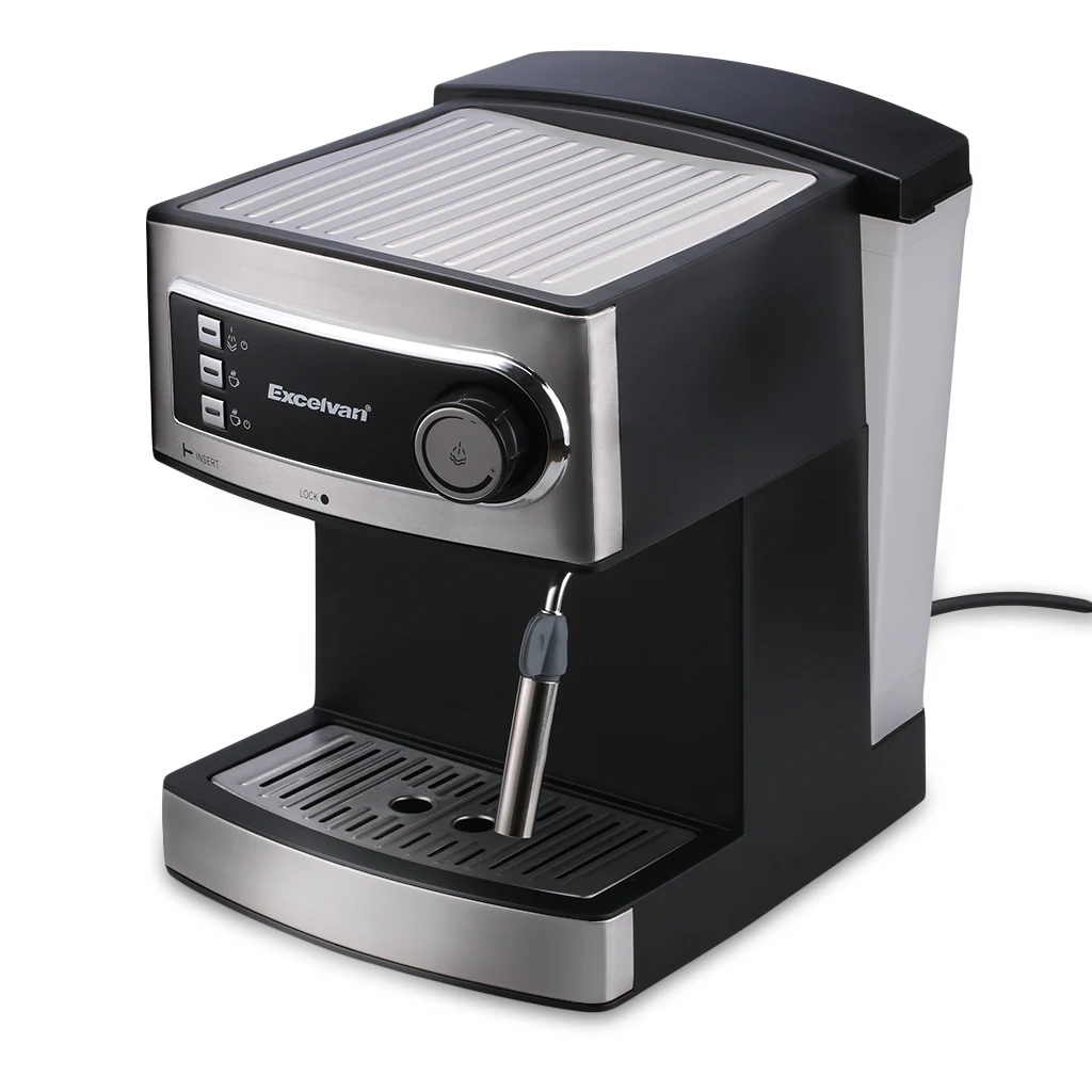 Excelvan Steam Espresso Coffee Maker Machine Latte Cappuccino 15-Bar Italy Pump