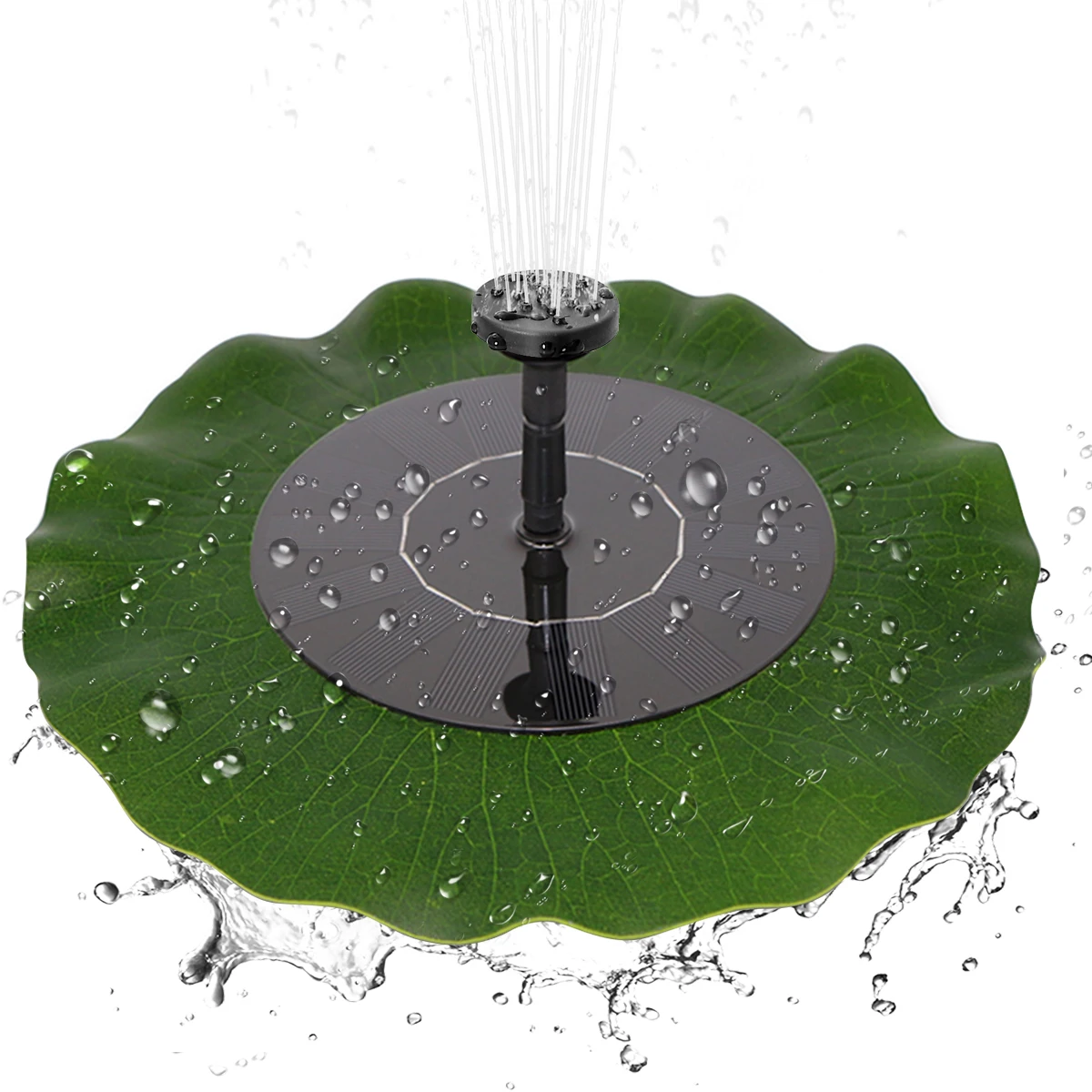 

Solar-powered Floating Lotus Leaf Fountain Brushless Water Pump Pond Garden Bird Bath Decoration