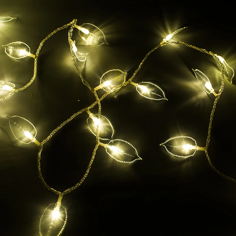 

LED string light with leaves outdoor festival party lights decor waterproof led chain holiday lighting christmas tree light