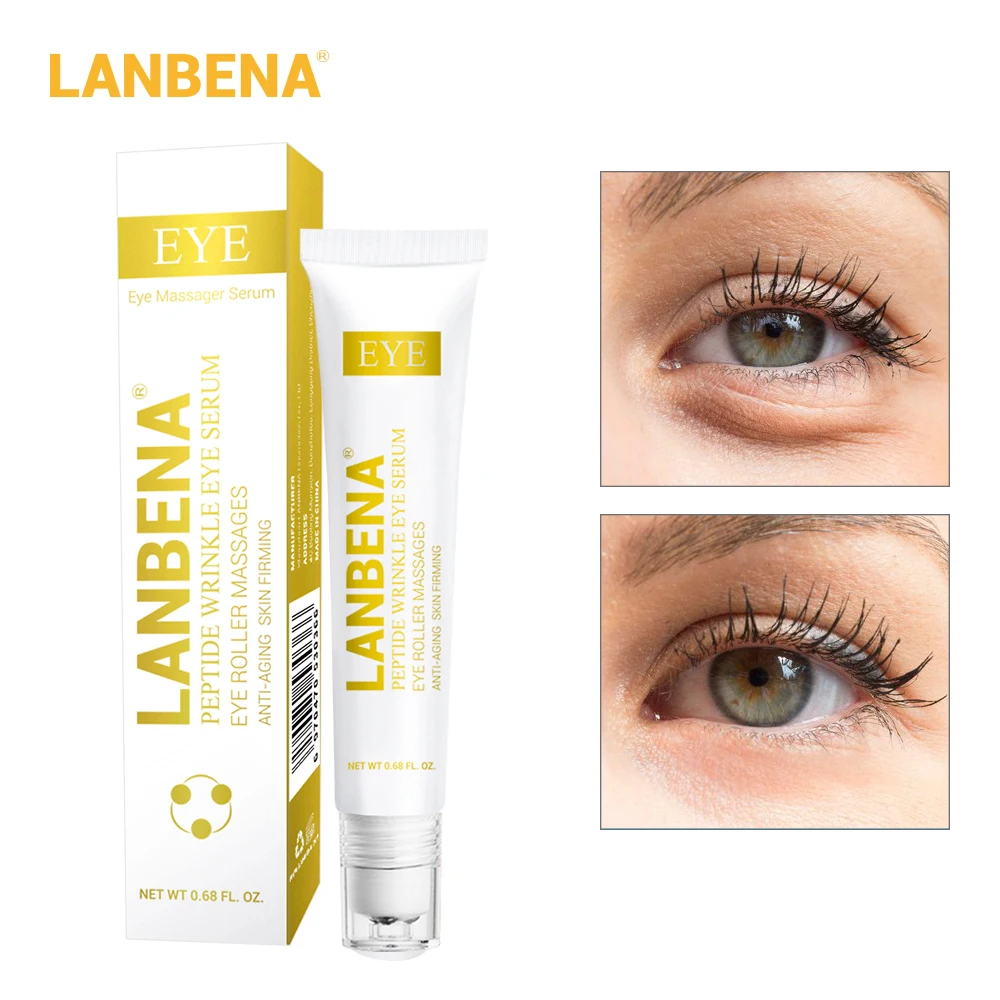 

LANBENA Peptide Wrinkle Eye Serum Eye Roller Massages Anti-aging Skin Firming Eye Repair