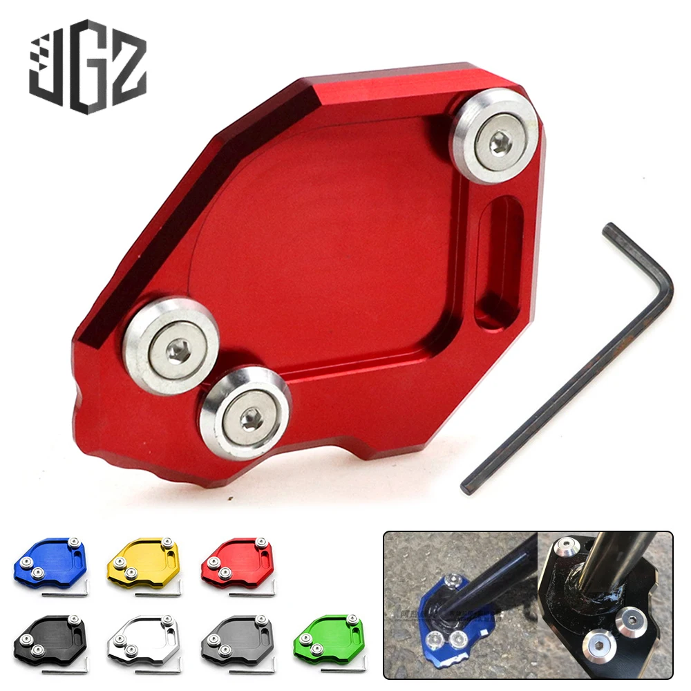 

Motorcycle CNC Aluminum Kickstand Side Stand Enlarger Extension Foot Pad for BMW F800GS 2010 2011 2012 2014 2015 Enlarge Plate