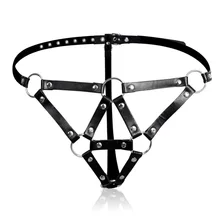 PU Leather Bondage Harness Restraint Bondage Erotic Toys Sex Products For Women Adult Game Female Chastity Belt Fetish Wear top stainless steel female chastity device bondage restraints bondage harness chastity belt female fetish wear