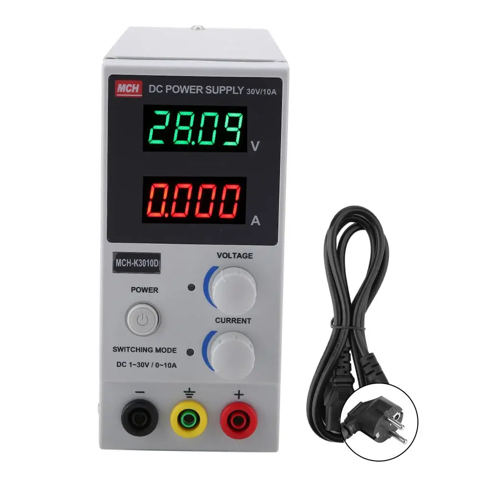 

EU Plug Power Supply MCH-K3010D Regulated Switching 0-30V 0-10A Adjustable DC Stabilized Power Supply