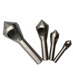 4 размера титановая Зенковка для снятия заусенцев сверло конус отверстие резак сталь/алюминиевый раззенкованный головка инструменты для