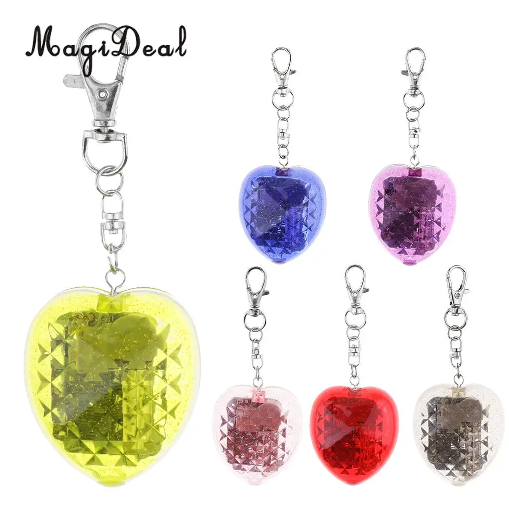 

MagiDeal Keyring Music Box Mini Wind Up Heart Shape Musical Box Keychain Pendant Green