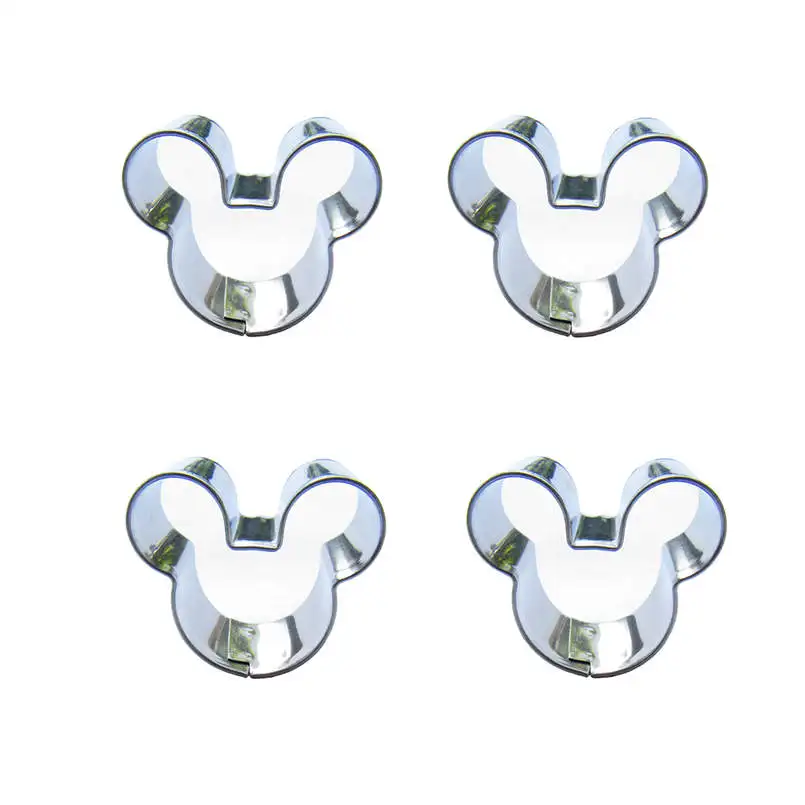 

Mini rat face shape 4 piece biscuit cutting molds, baking tools, cake decorating soft candy tools.