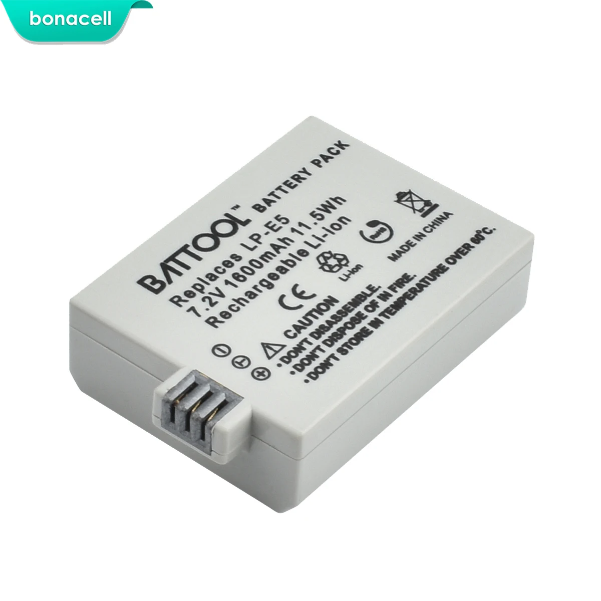 Bonacell 7,2 V 1600 mAh LP-E5 LPE5 LP E5 Камера Батарея для Canon EOS Rebel XS, Rebel T1i, Rebel XSi, 1000D, 500D, 450D, L10