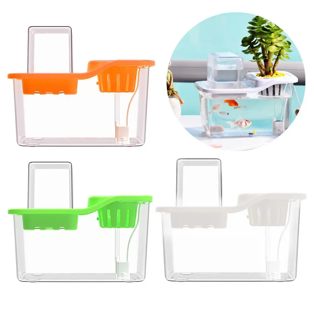 

Fish Vegetables Symbiotic Desktop Convenient Fish Tank Small Ecological Acrylic Fish Tank Grows Plants