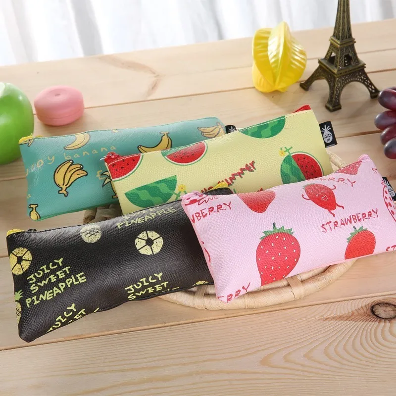 

1 PC Creative PU Waterproof Leather Pencil Bag Cases Box For Gift Cute School Office Stationary Supplies Kawaii Pen Case 05190