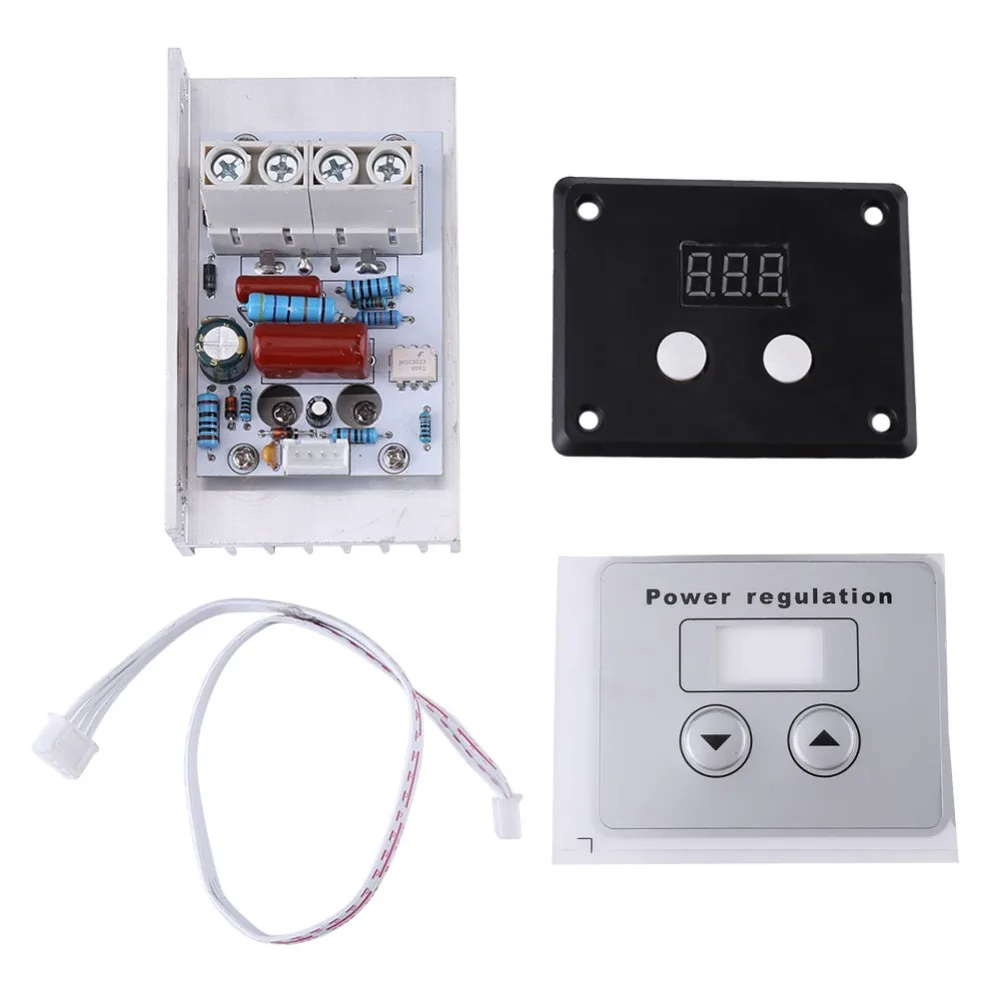 

AC220V 10000W Electronic SCR Voltage Regulator Dimming Dimmer Motor Speed Controller Thermostat Voltage Regulator