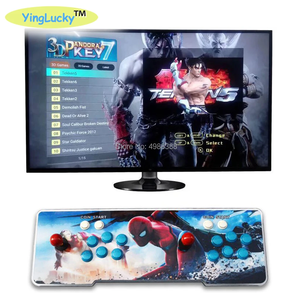 

NEW Pandora Box 3D 2200 in 1 3D Key 7 box arcade Retro game console Machine Full HD 1080 HDMI TV PC PS 2 Player Pandora Box 9X&6