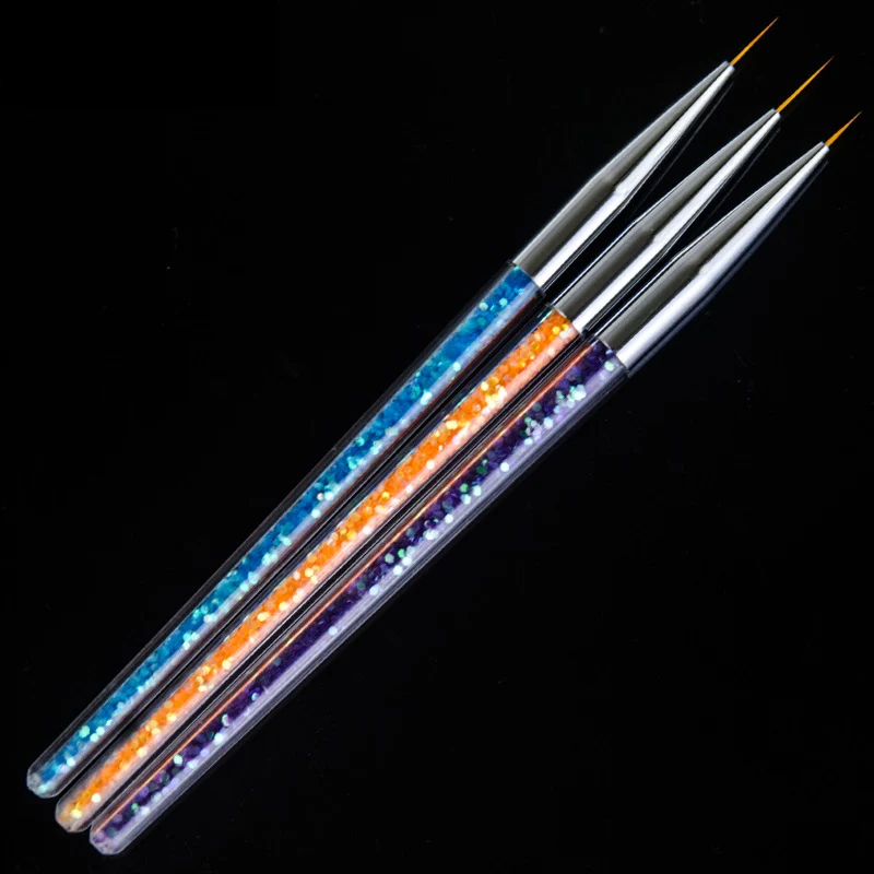 

3Pcs/Set Different Size Nylon Sequin Nail Paint Brushes Fineliner Watercolor Acrylic Painting Brush Pen For School Art Supplies