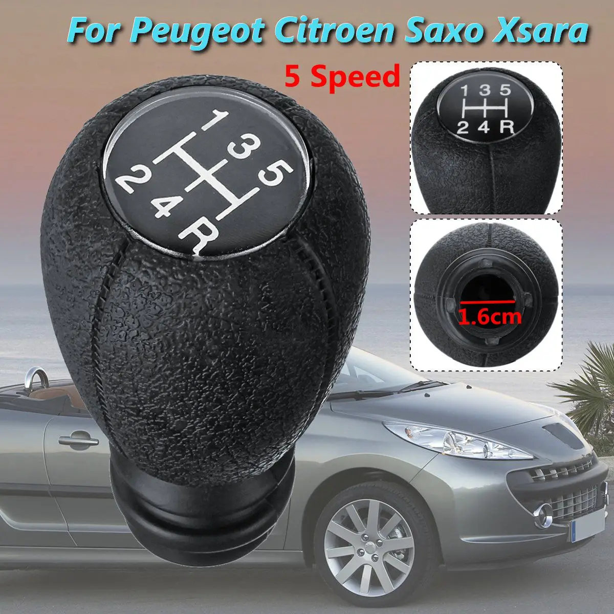 

5 Speed Gear Shift Knob For Peugeot 106 205 308 405 For Partner C1 Picasso For Citroen Saxo C2 C3 Pluriel Berlingo B6 Xantia