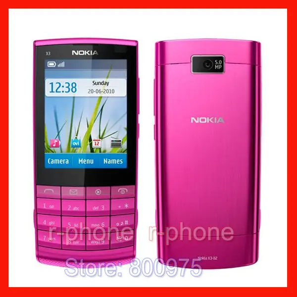 Оригинальный мобильный телефон Nokia X3 02 3G четырехдиапазонный WiFi 5 Мп разблокирован